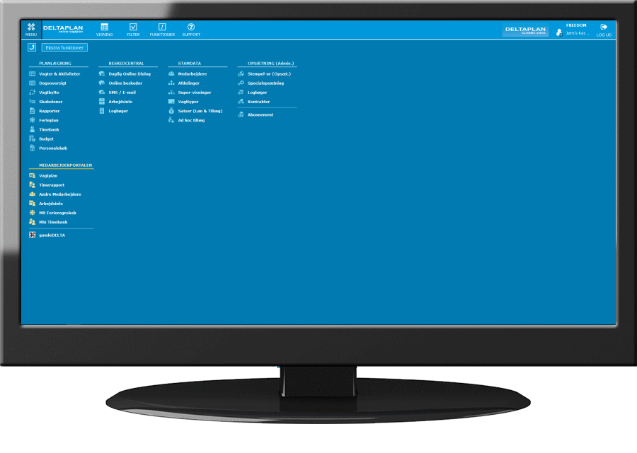 view of the DELTAPLAN system